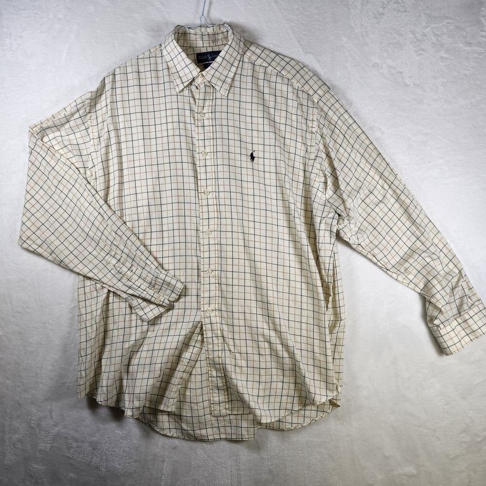 Ralph Lauren Blake XL Mens Long Sleeve‎ Button Up Shirt Plaid Check